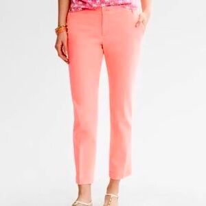 Milly for Banana Republic Coral Flat Front Stretch Ankle Chino Pants - OP RARE!
